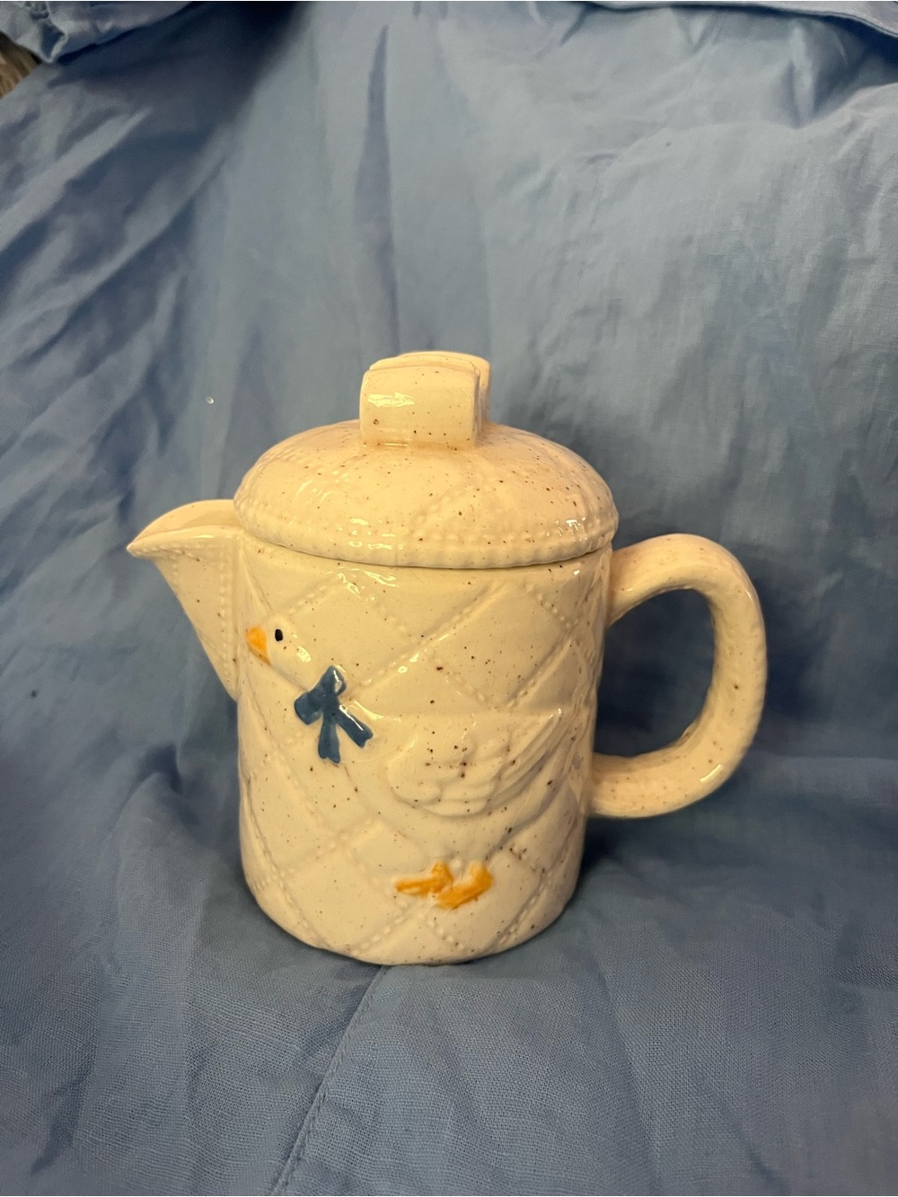 Vintage 1980 Otagiri Quilted Goose Creamer Pitcher